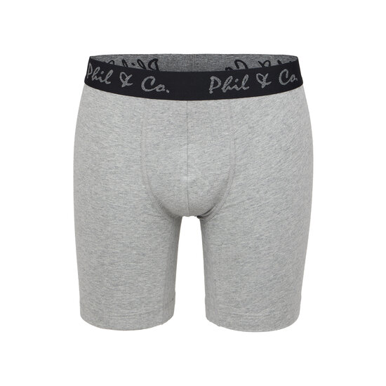 Phil & Co Phil & Co Boxer Shorts Men's Long-Pipe Boxer Briefs 4-Pack White / Grey