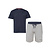Phil & Co Phil & Co Men's Short Pyjamas Short Cotton Navy Blue