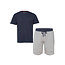 Phil & Co Phil & Co Heren Shortama Korte Pyjama Katoen Navy Blauw