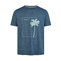 Phil & Co Phil & Co Men's Short Pyjamas Cotton Palm Print Blue