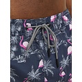 Jack & Jones Jack & Jones Men's Swim Short JPSTFIJI AOP Flamingo Print Dark Blue