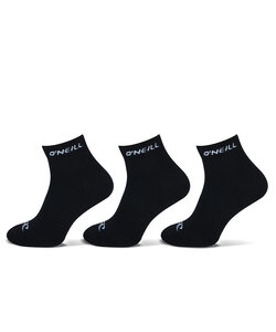 O'Neill Sneaker Socks Unisex Quarter 3-Pack Black