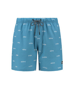 Shiwi Men's Swim Short Fish Bone Blue