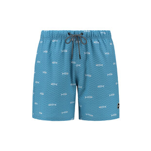 Shiwi Heren Zwemshort Fish Bone Blauw