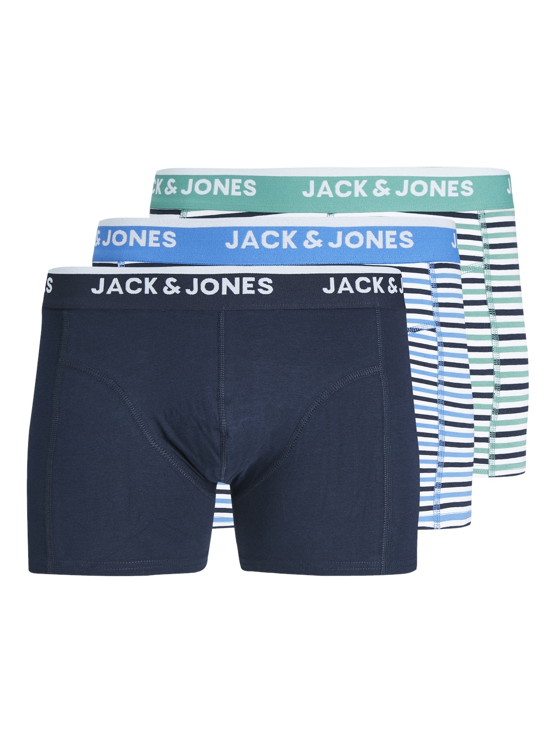 Jack Jones Jack Jones Heren Boxershorts Trunks JACKODA Gestreept 3 Pack