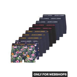 Jack & Jones Men's Boxer Shorts Trunks JACFLAMINGO Flamingo Print 10-Pack