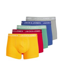 Jack & Jones Heren Boxershorts Trunks JACLARRY Effen Multi 5-Pack