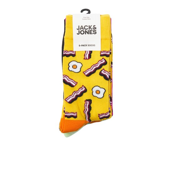 Jack & Jones Jack & Jones Heren Sokken JACBREAKFAST Ontbijtprint 5-Pack