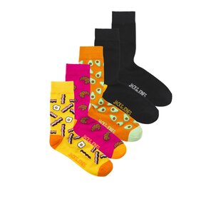 Jack & Jones Men's Socks JACBREAKFAST Breakfast Print 5-Pack