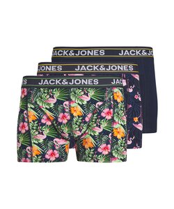 Jack & Jones Junior Boxer Shorts Boys Trunks JACPINK Flamingo Print 3-Pack