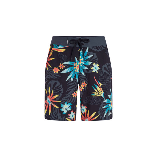 O'Neill O'Neill Heren Boardshort Lang Swimshort Mysto Scallop 20" Tropical Print Zwart