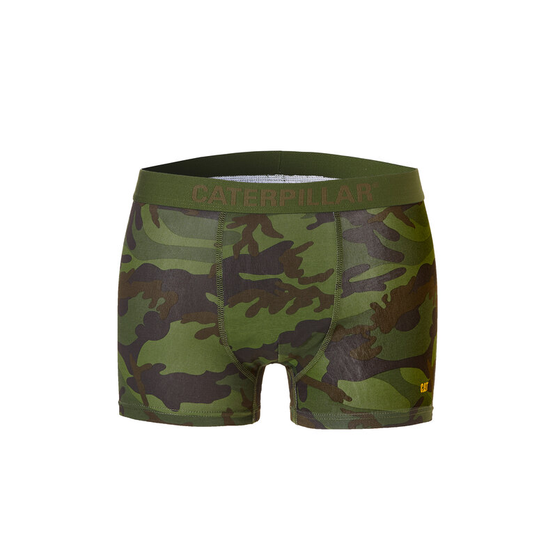 Cat CAT Men's Boxer Shorts Plain Camouflage Green 2-Pack