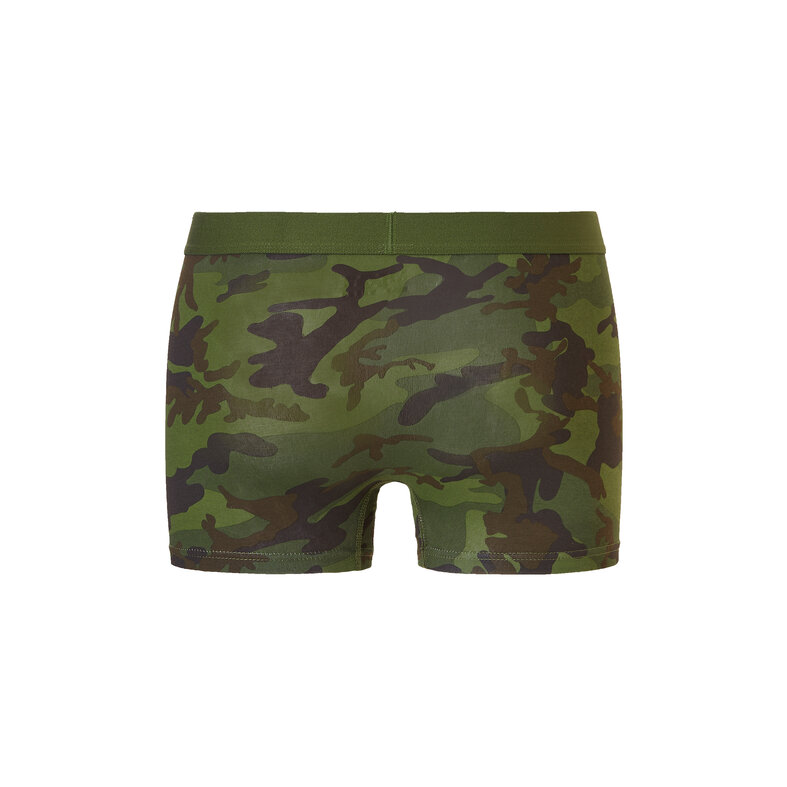 Cat CAT Men's Boxer Shorts Plain Camouflage Green 2-Pack