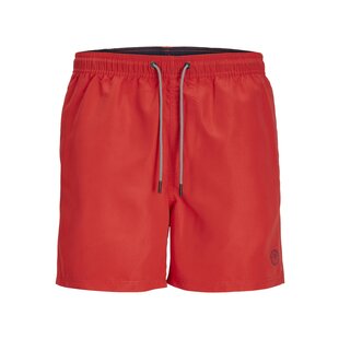 Jack & Jones Plus Size Zwemshort Heren JPSTFIJI Effen Rood