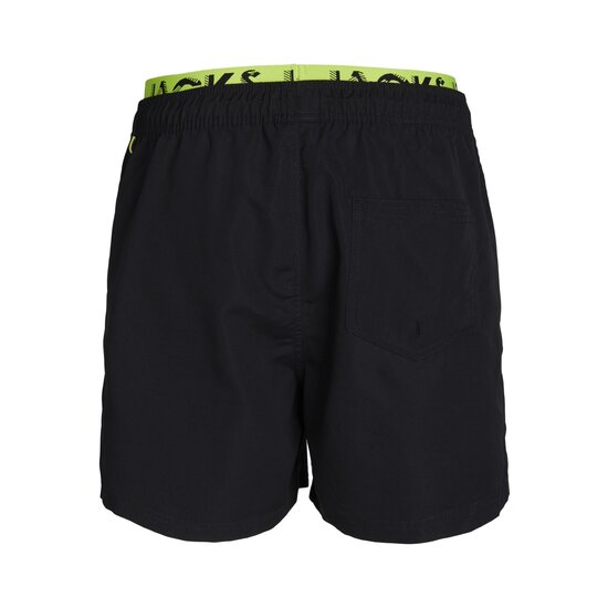 Jack & Jones Jack & Jones Heren Zwemshort JPSTFIJI Neon Dubbele Waistband Zwart/Geel