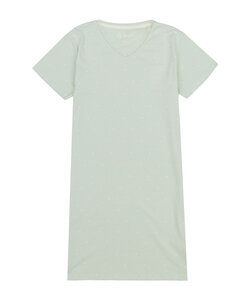 By Louise Ladies Nightshirt Short Sleeve Mint Green Dotted