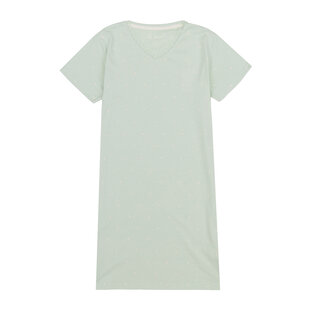 By Louise Ladies Nightshirt Short Sleeve Mint Green Dotted