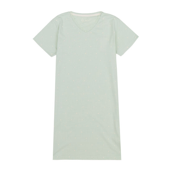 By Louise By Louise Ladies Nightshirt Short Sleeve Mint Green Dotted
