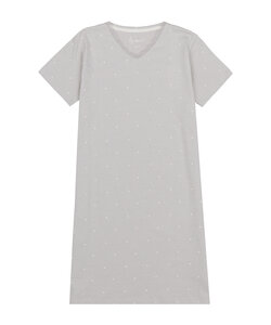 By Louise Ladies Nightshirt Short Sleeve Grey Dotted