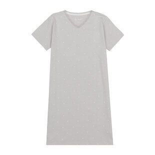 By Louise Ladies Nightshirt Short Sleeve Grey Dotted