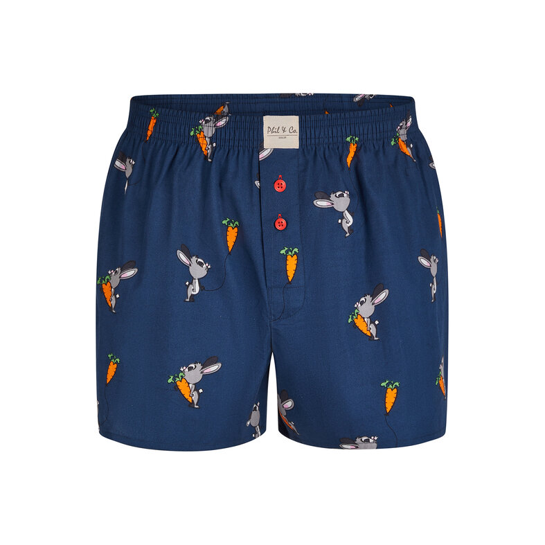 Phil & Co Phil & Co Geweven Wijde Boxershorts Heren 6-Pack Multipack met Print