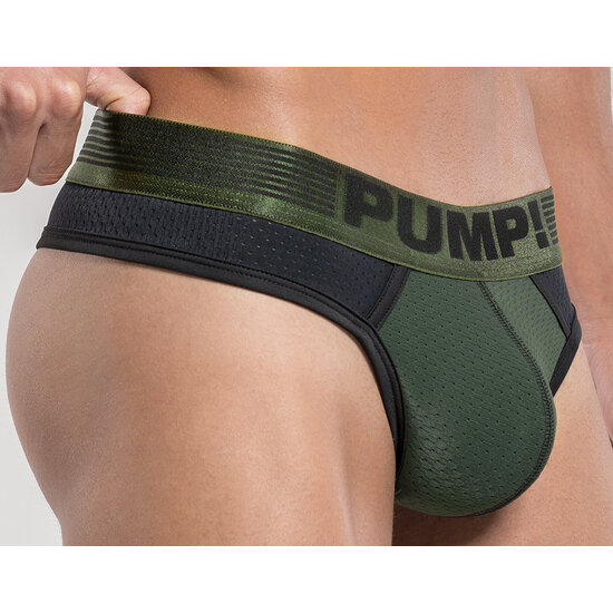 PUMP! PUMP Military Men's Thong Green