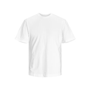Jack & Jones Men's T-shirt JJERELAXED Round Neck Plain White