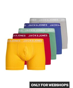Jack & Jones Plus Size Heren Boxershorts Trunks JACLARRY SOLID Effen 5-Pack