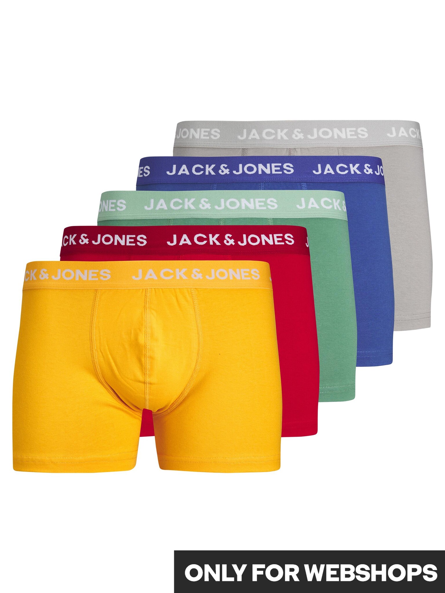 Jack Jones Jack Jones Plus Size Heren Boxershorts Trunks JACLARRY SOLID Effen 5 Pack