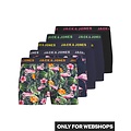 Jack & Jones Jack & Jones Plus Size Heren Boxershorts Trunks JACPINK Flamingoprint 5-Pack