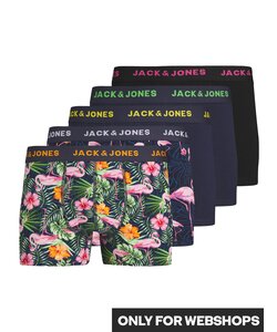 Jack & Jones Plus Size Men's Boxer Shorts Trunks JACPINK Flamingo Print 5-Pack