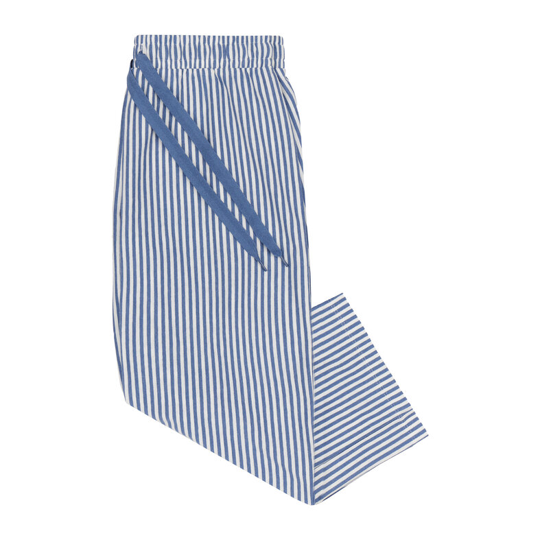 By Louise By Louise Ladies Capri Short Pyjama Set White/Blue Striped