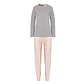 By Louise By Louise Ladies Pyjama Set Long Grey/Pink