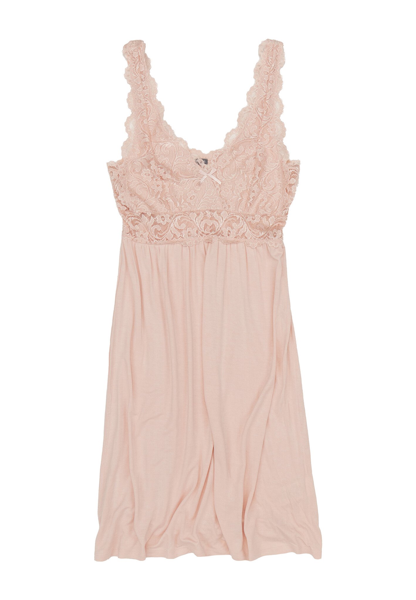 By Louise By Louise Slipdress Dames Negligé Met Kant Roze