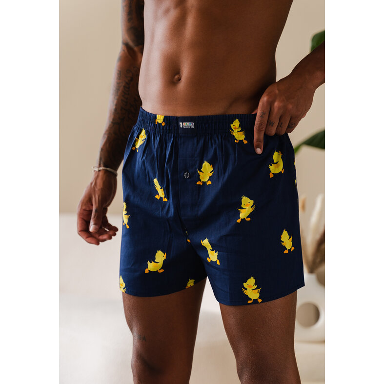 Happy Shorts Happy Shorts Wijde Boxershort Heren Kuiken Print