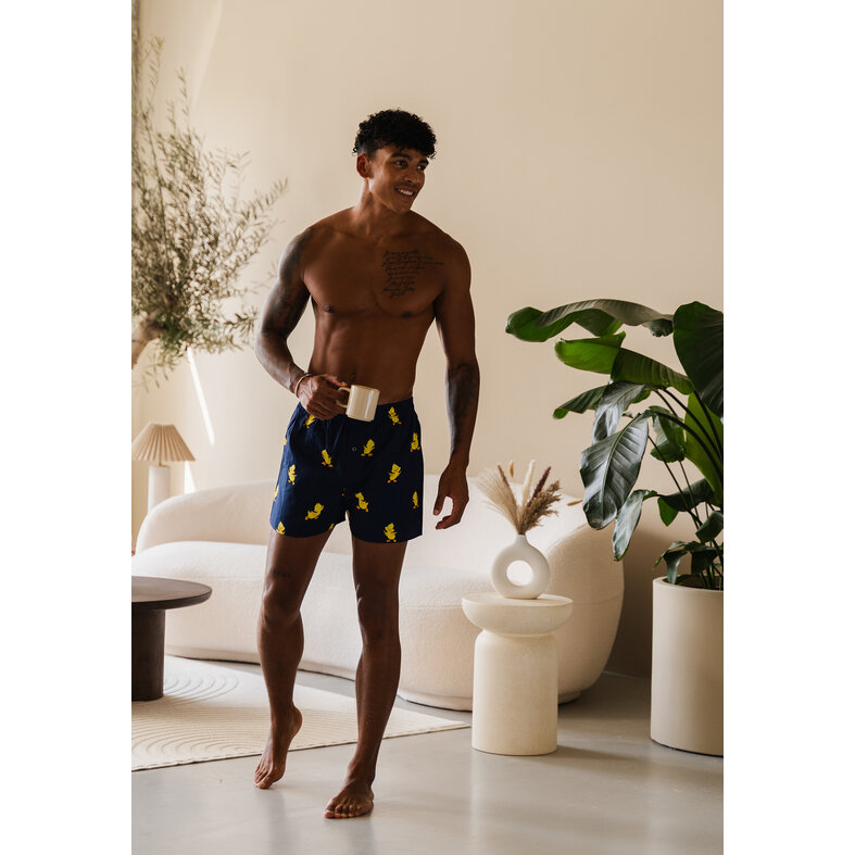 Happy Shorts Happy Shorts Wijde Boxershort Heren Kuiken Print