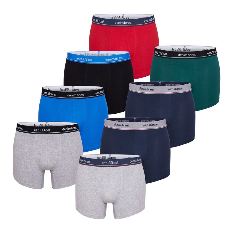 MG-1 MG-1 Denim Brøs. Boxershorts Heren 8-Pack Multi Effen Kleuren #12