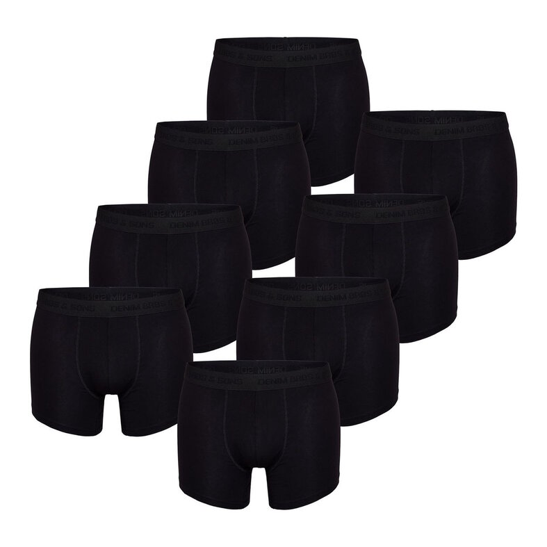 MG-1 MG-1 Denim Brøs. Boxershorts Men 8-Pack Plain Black #15