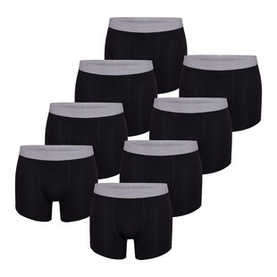 MG-1 Denim Brøs. Boxer Shorts Men 8-Pack Plain Black #10