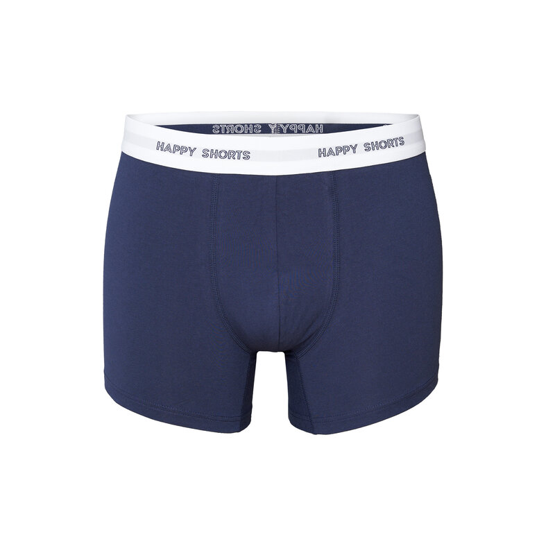 Happy Shorts Happy Shorts Heren Boxershorts Trunks Effen Blauw/Grijs 3-Pack