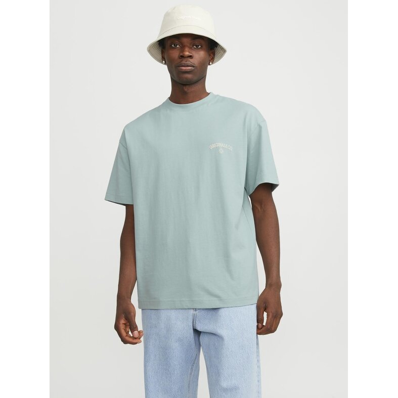 Jack & Jones Jack & Jones Heren T-shirt JORSANTORINI Ronde Hals Mintgroen