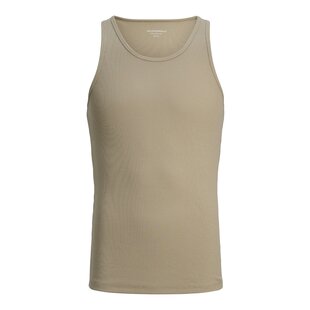 Jack & Jones Men's Tanktop Ribbed Round Neck Beige