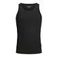 Jack & Jones Jack & Jones Heren Tanktop Rib Ronde Hals Zwart