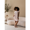 By Louise By Louise Dames Nachthemd Korte Mouw Roze Gestreept