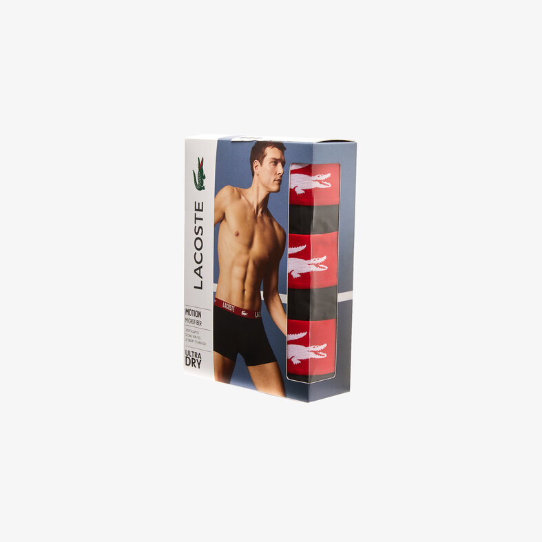 Lacoste Lacoste Boxershorts Heren Microfiber Zwart 3-Pack