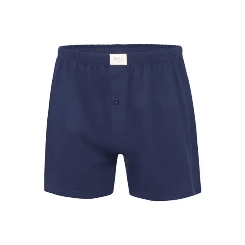 Phil & Co Phil & Co Wijde Boxershorts Jersey Stretch Effen Blauw/Zwart 6-Pack