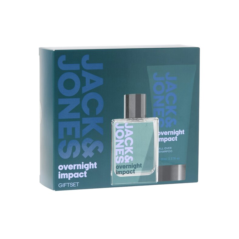 Jack & Jones Jack & Jones Men's Gift Set JACOVERNIGHT IMPACT EDT 100 ML - Shampoo & Perfume