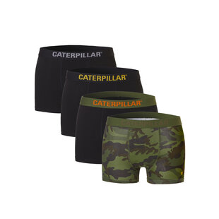 CAT Heren Boxershorts Zwart / Camouflage Groen 4-Pack