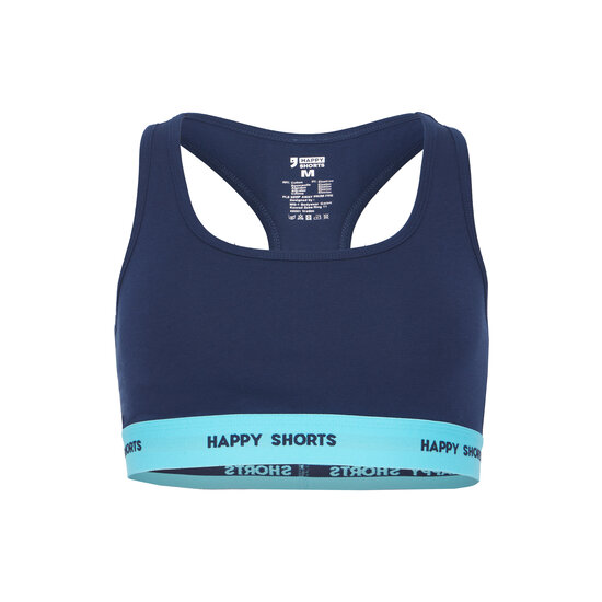 Happy Shorts Happy Shorts Dames Sport BH Bustier Blauw 2-Pack