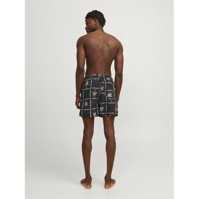 Jack & Jones Jack & Jones Men's Swim Short OCEANDAY Print Black